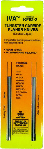 IVA Planer Knives 82mm  $28.00